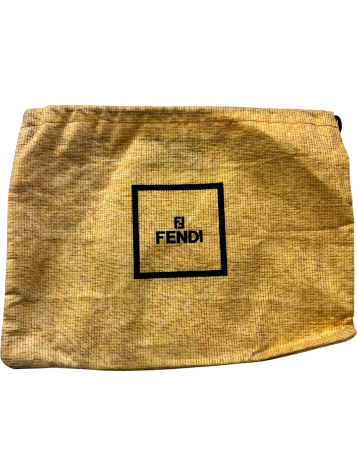 Fendi Metallic Silver Clutch Bag
