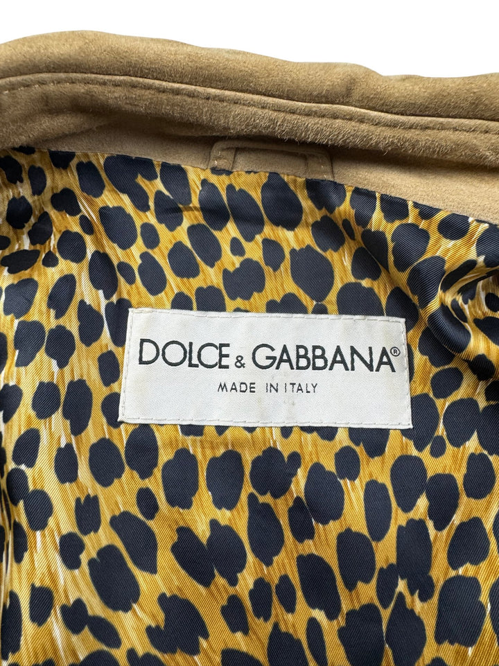 Dolce & Gabbana Suede Beige Jacket - M