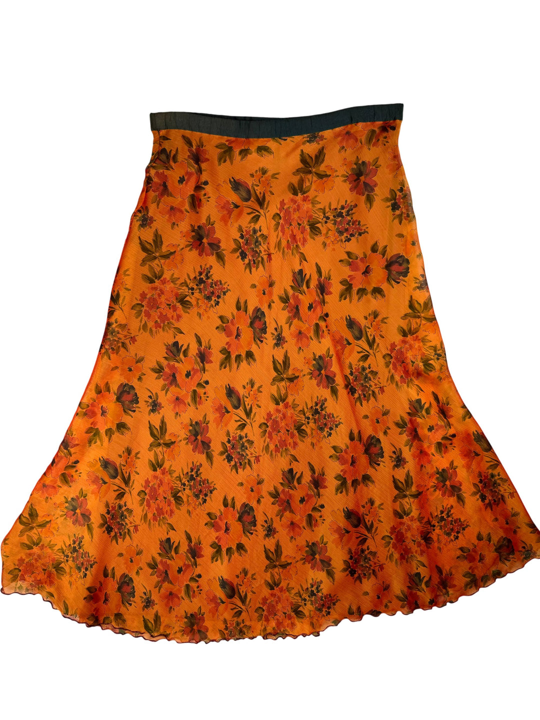Celine Floral Patterned Midi Skirt - Think Vintage