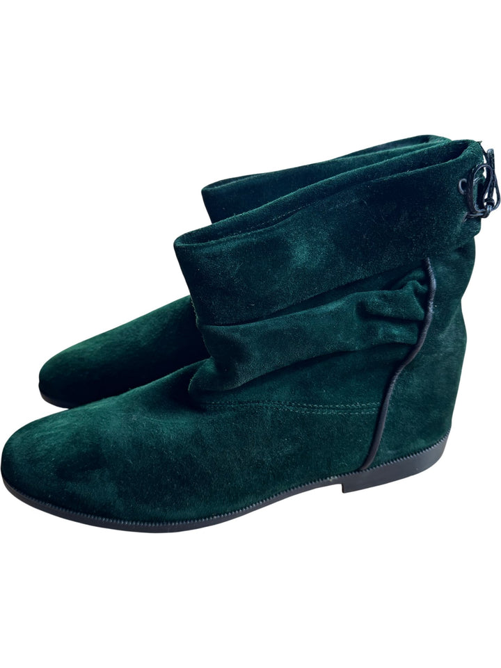 Clarks Green Suede Ankle Boots - 6.5