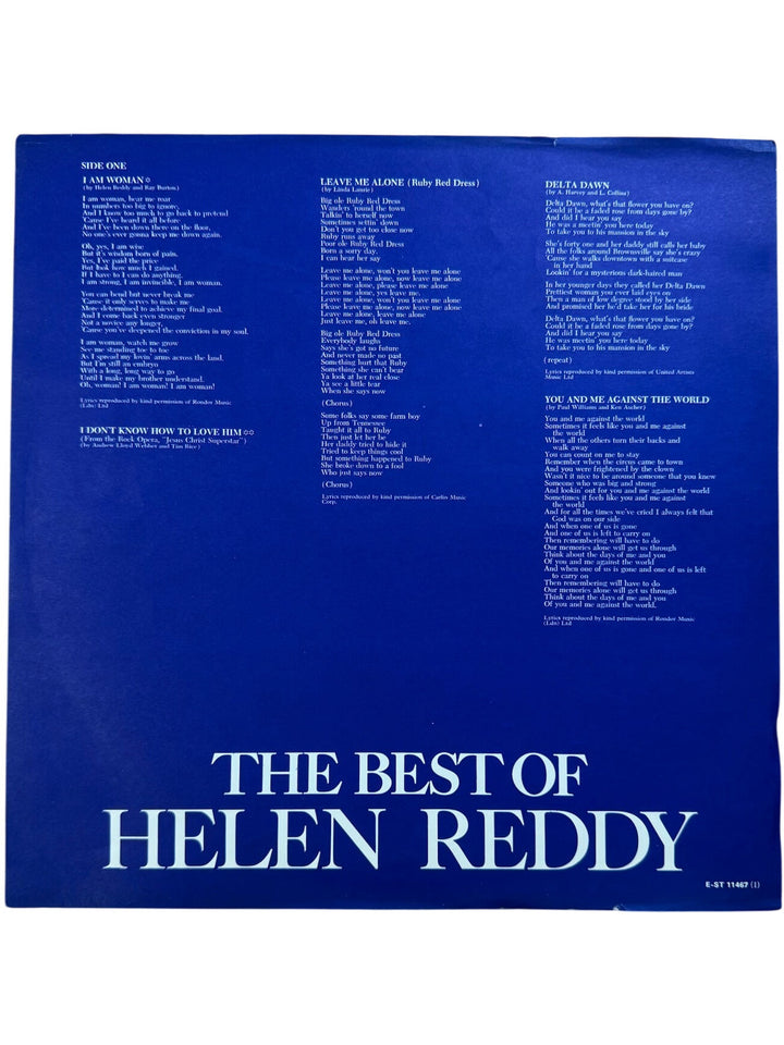 The Best Of Helen Reddy Vinyl Record - Very Good
