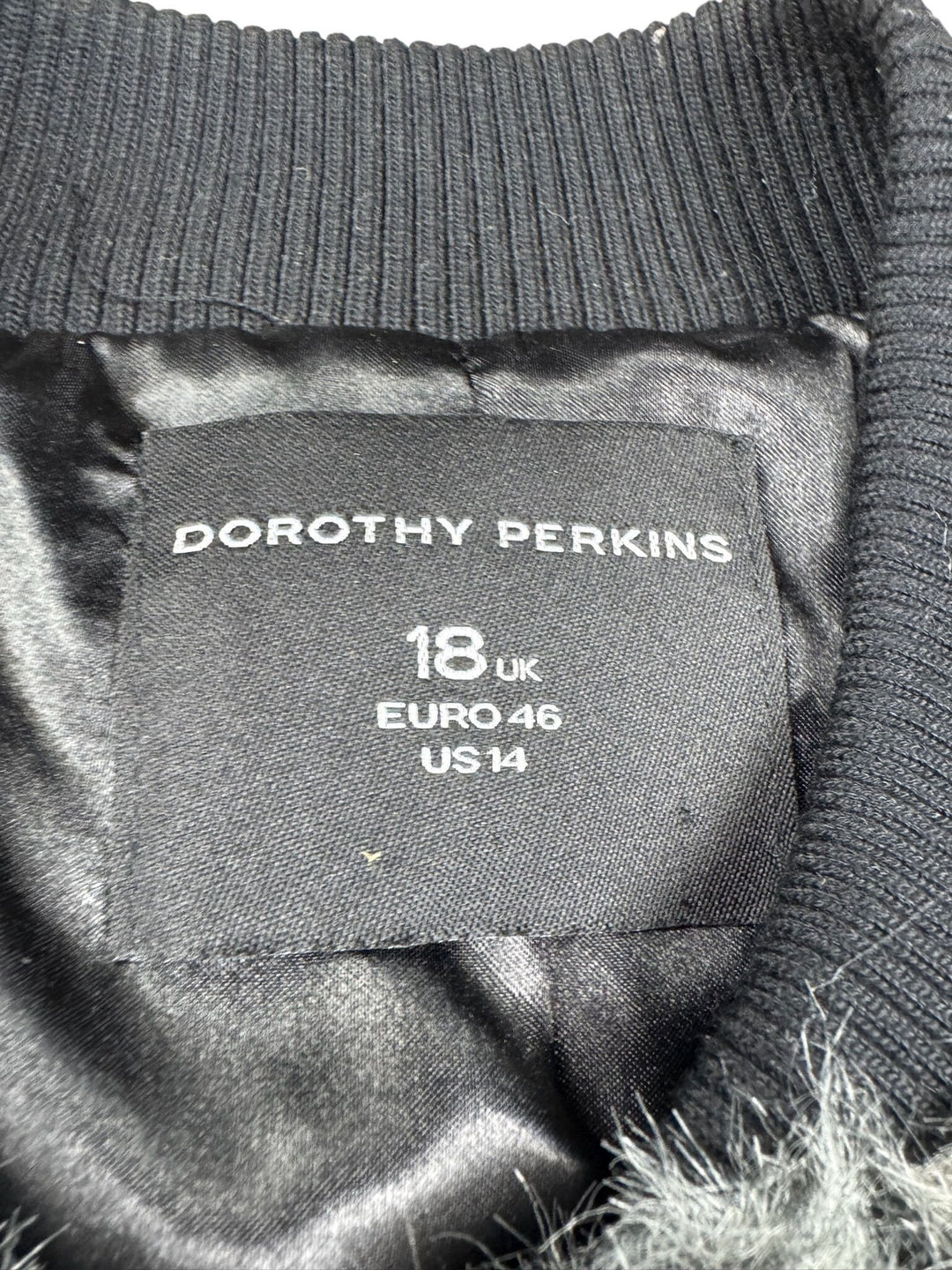 Dorothy Perkins Faux Fur Bomber Jacket - XL
