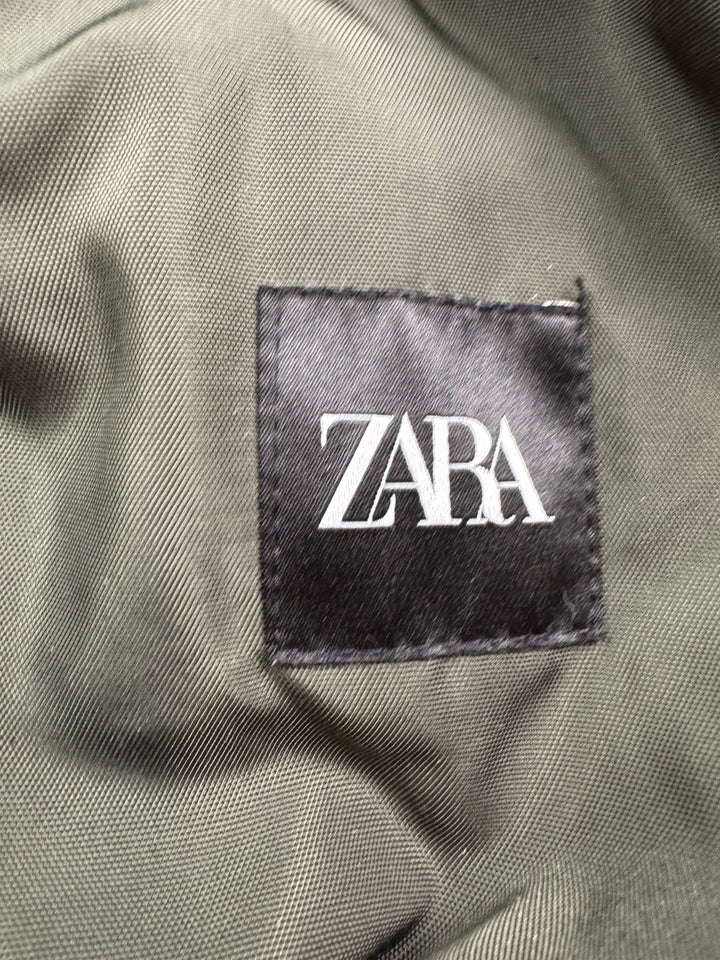 Zara Olive Green Bomber Jacket - L