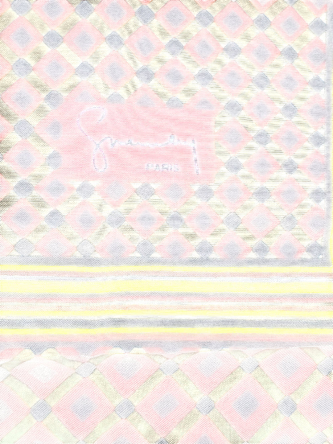 Geometric Pattern Silk Scarf