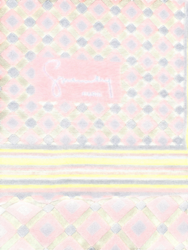 Geometric Pattern Silk Scarf