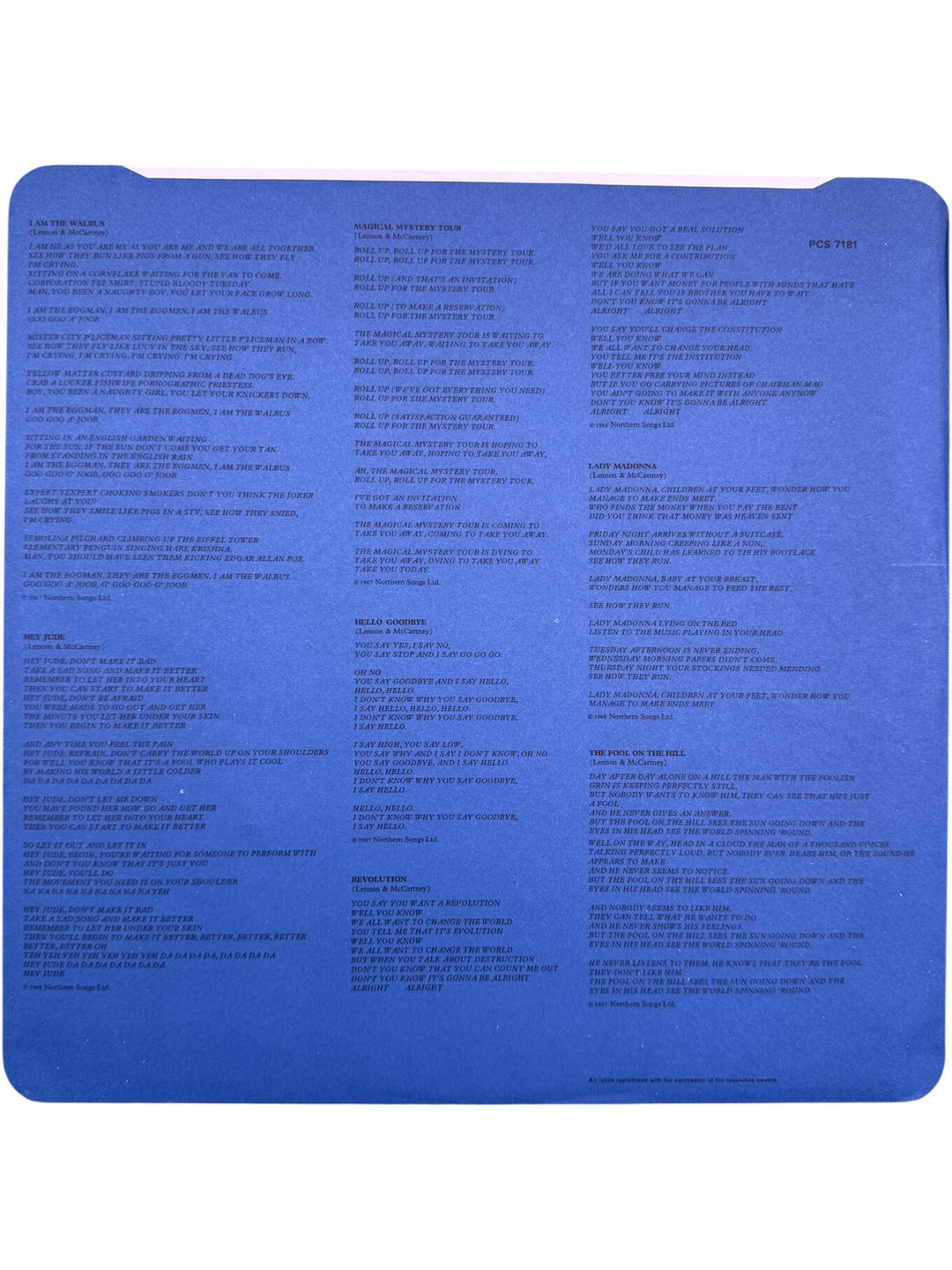 The Beatles 1967-1970 Blue Vinyl LP - Very Good