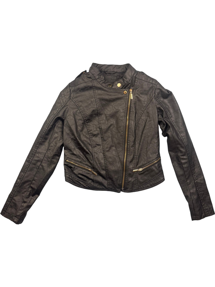 Atmosphere Black Faux Leather Jacket - S