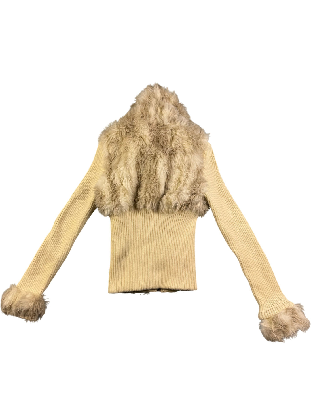 Jane Norman Faux Fur Trim Jumper- S