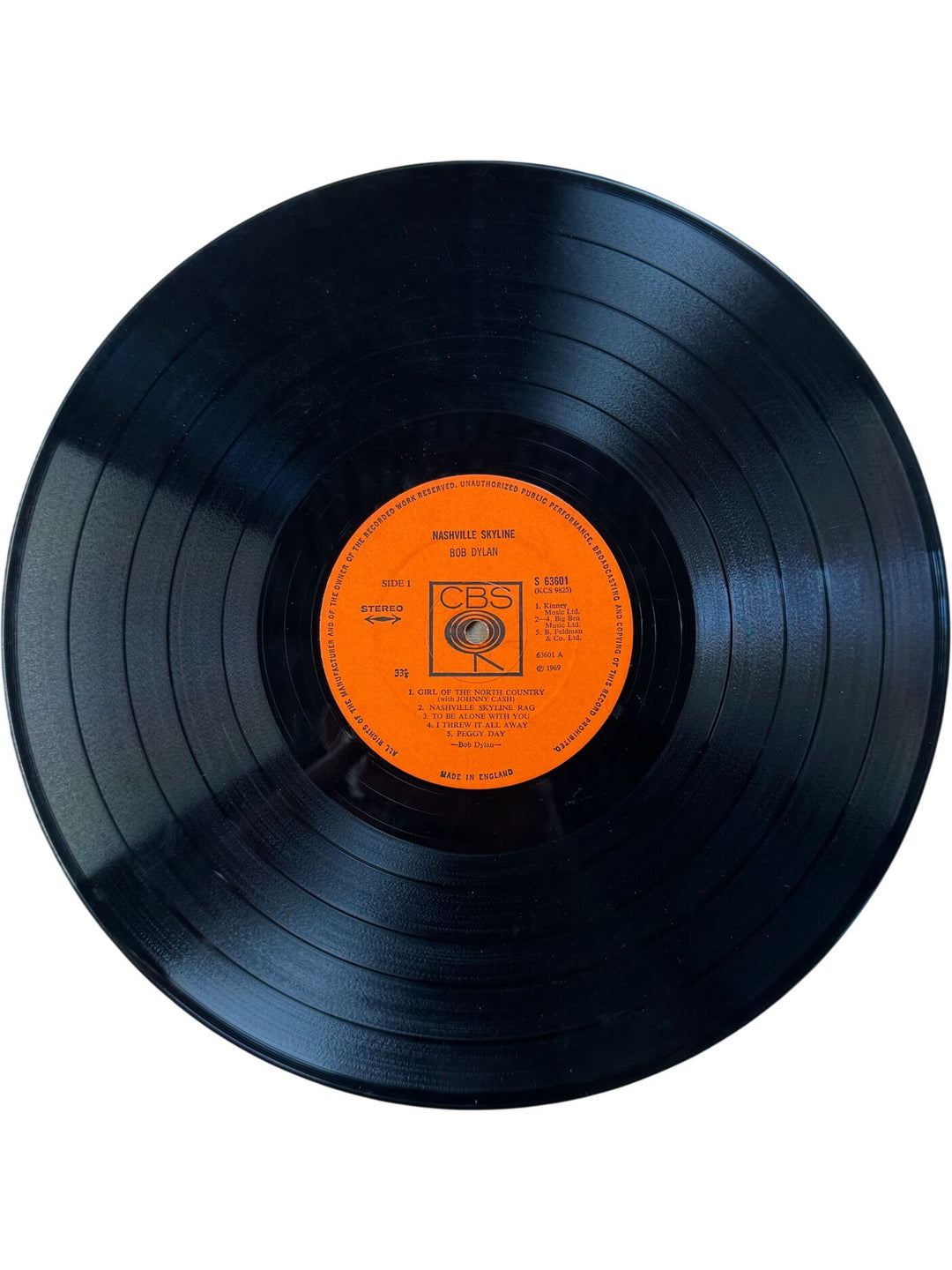 Bob Dylan Nashville Skyline Vinyl - Very Good