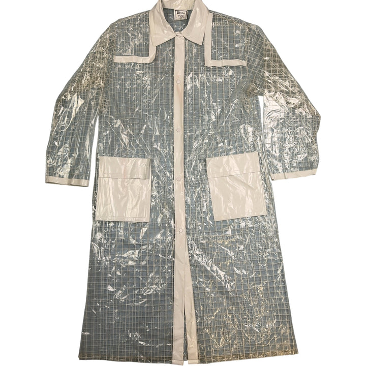 Winfield PVC Transparent Grid Raincoat - S - Think Vintage