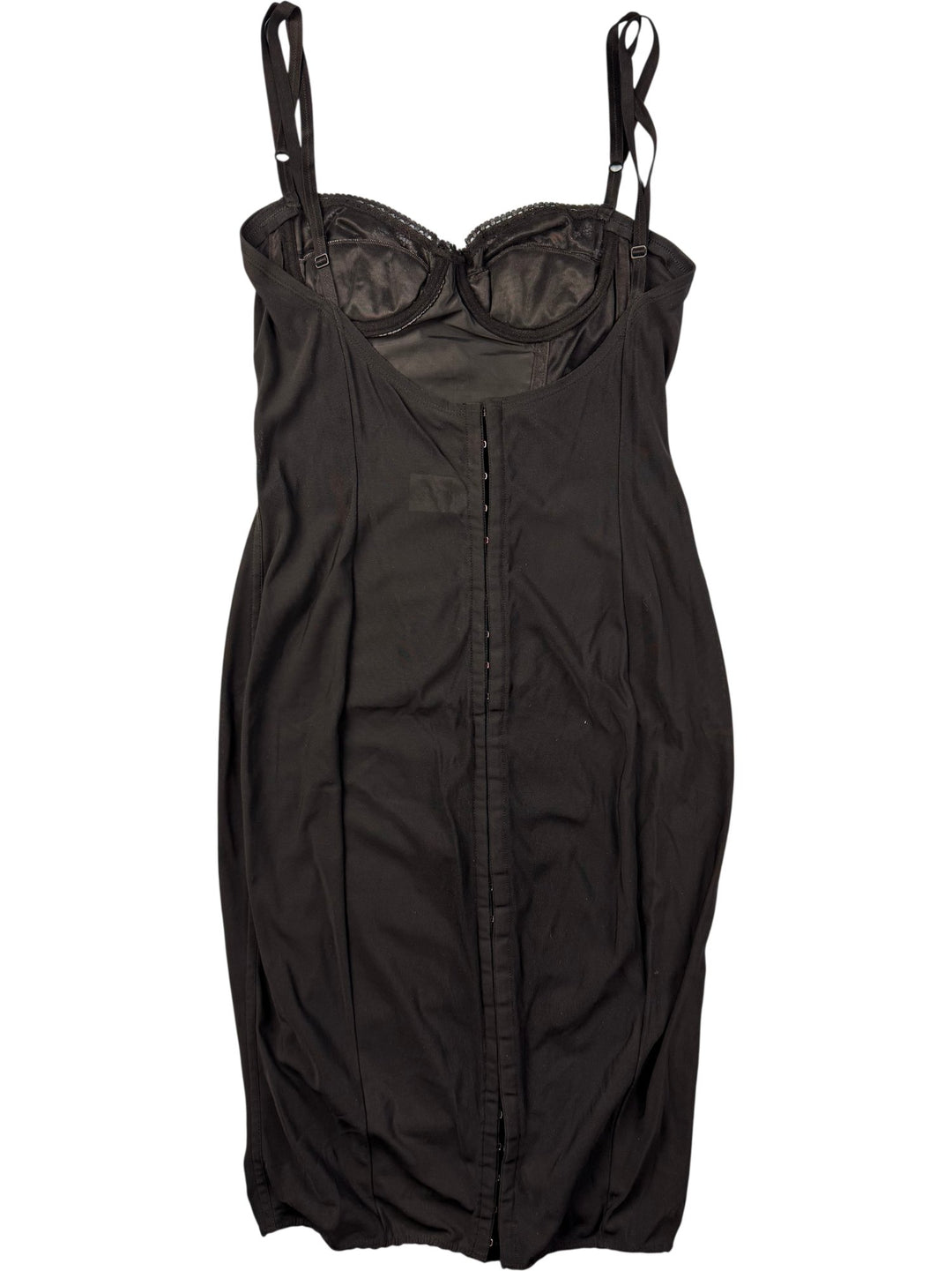 1990s Dolce & Gabbana Black Lace Bustier Dress - S