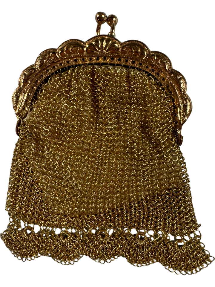 Gold Mesh Coin Purse - Think Vintage