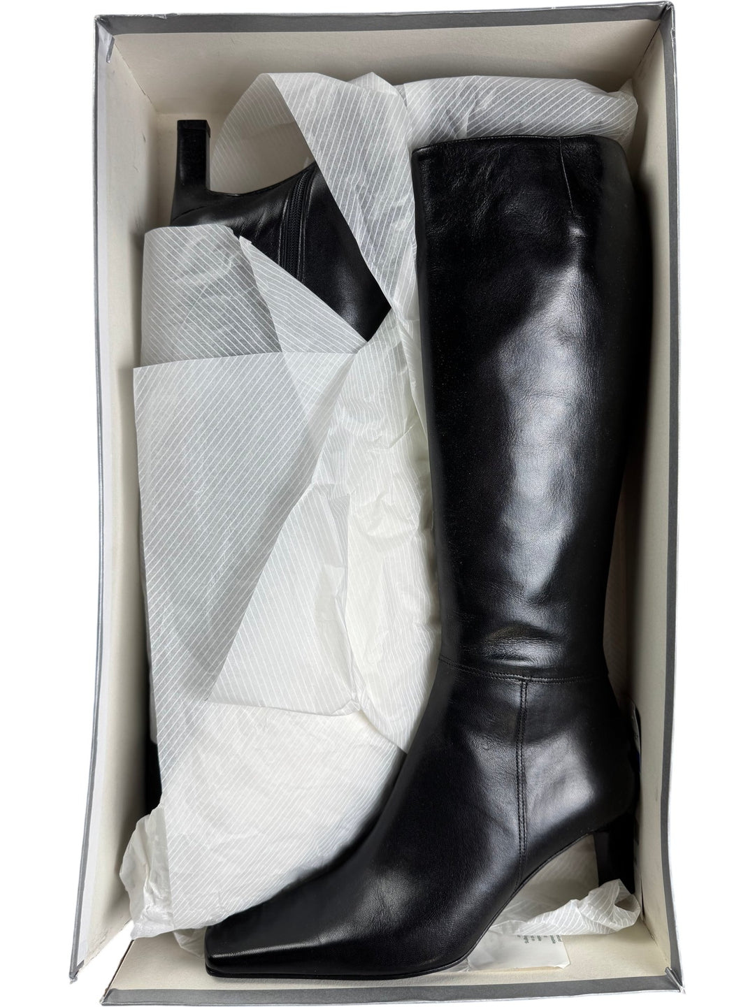 Caparrini Black Leather High Heeled Boots - 3.5