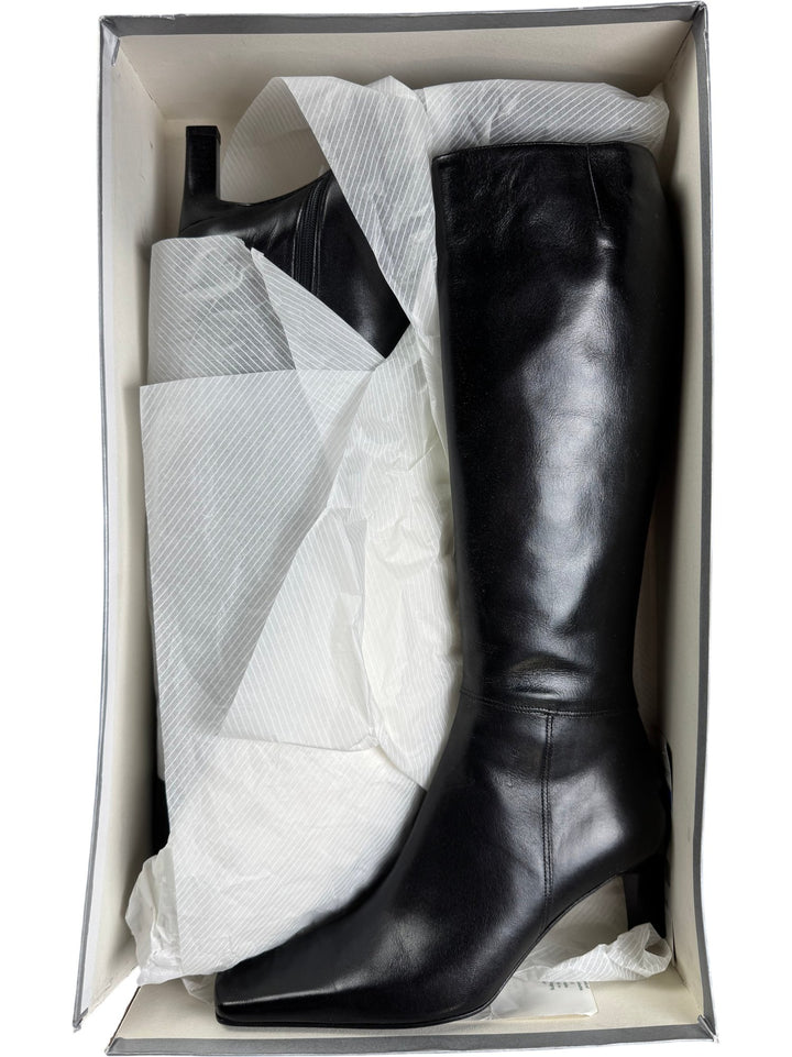 Caparrini Black Leather High Heeled Boots - 3.5