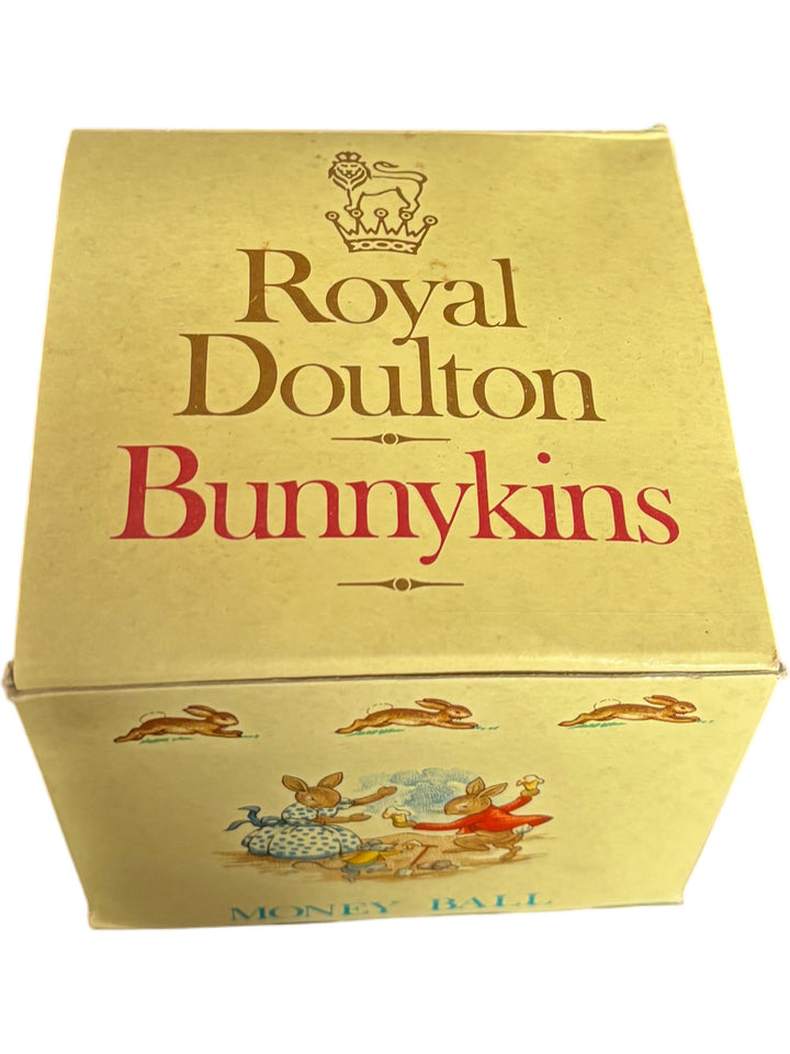 Vintage Royal Doulton Bunnykins Money Ball Box Collectible Ceramic Money Box - Think Vintage