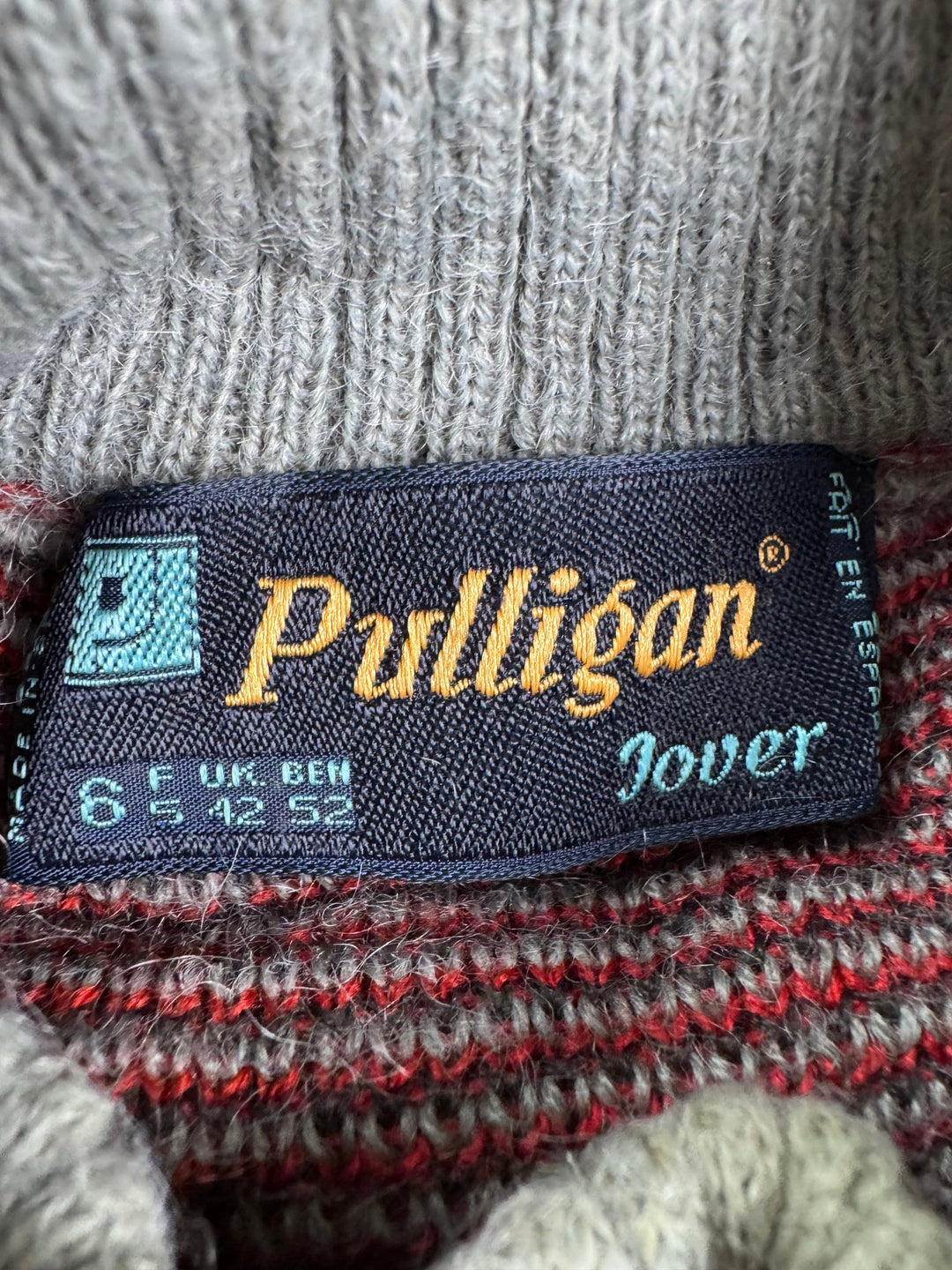 Pulligan Geometric Pattern Wool Jumper - L/XL