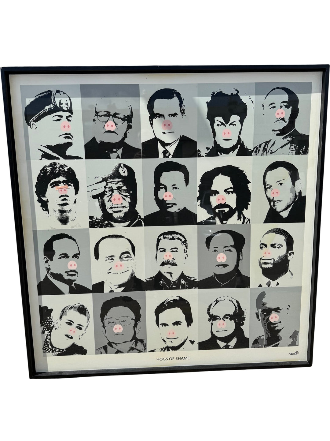 Print on Board Framed Artwork 'Hogs of Shame'