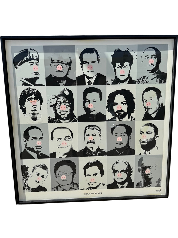 Print on Board Framed Artwork 'Hogs of Shame'