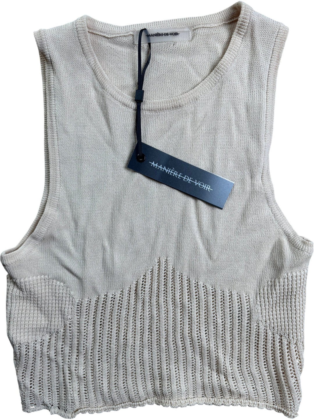 Manière De Voir Beige Knit Outfit Set - M