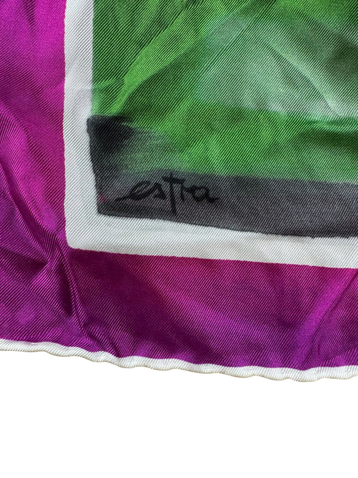 Guggenheim Bilbao Silk Scarf With Abstract Art Design