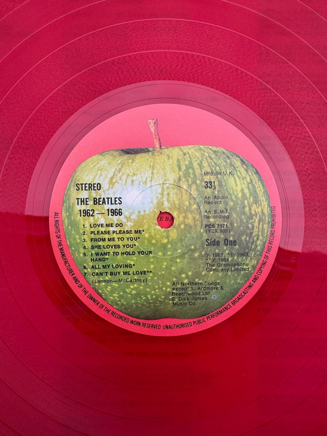 The Beatles Red Vinyl 1962-1966 Album - Very Good