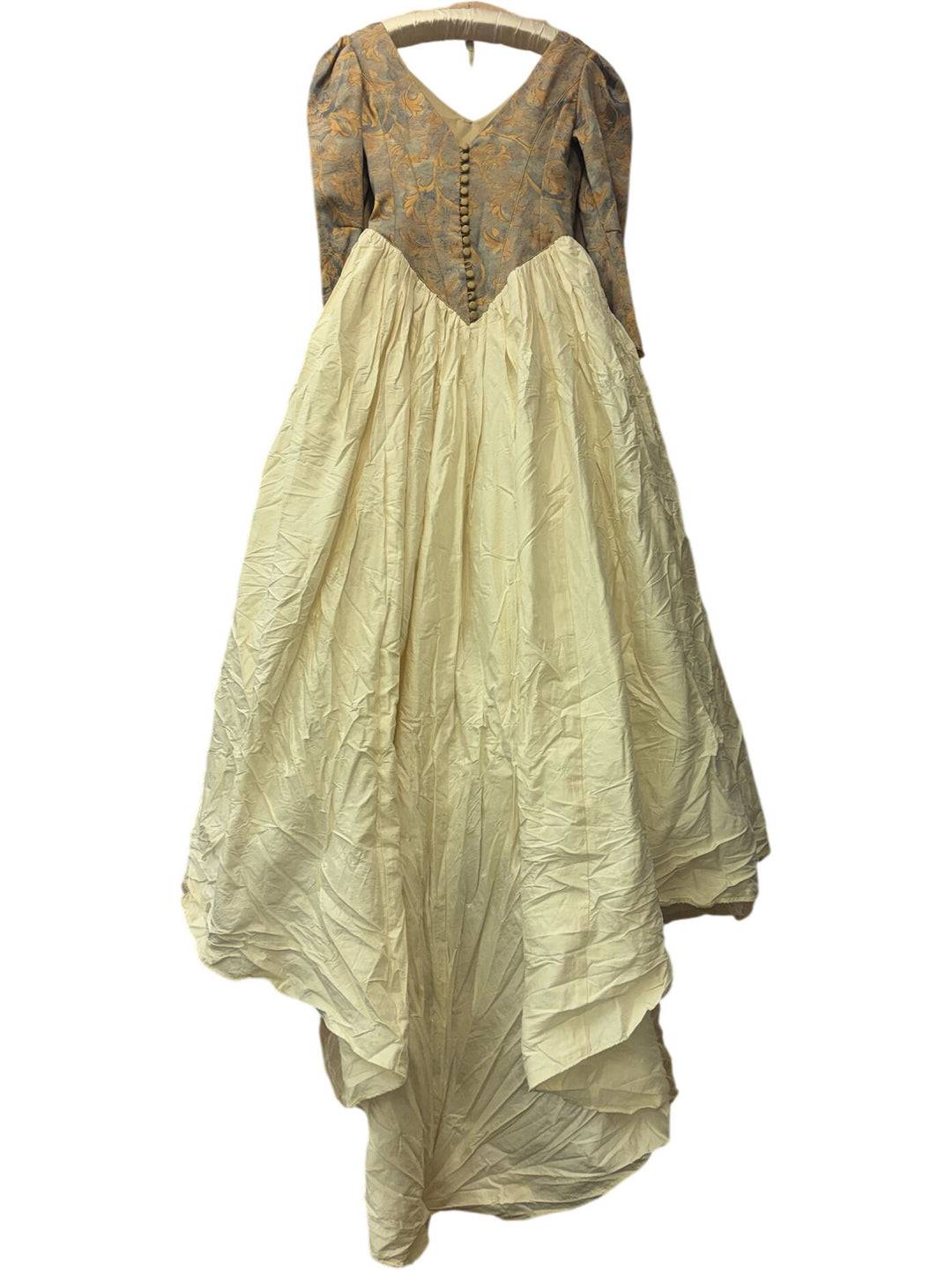 Vintage Floral Brocade Wedding Dress