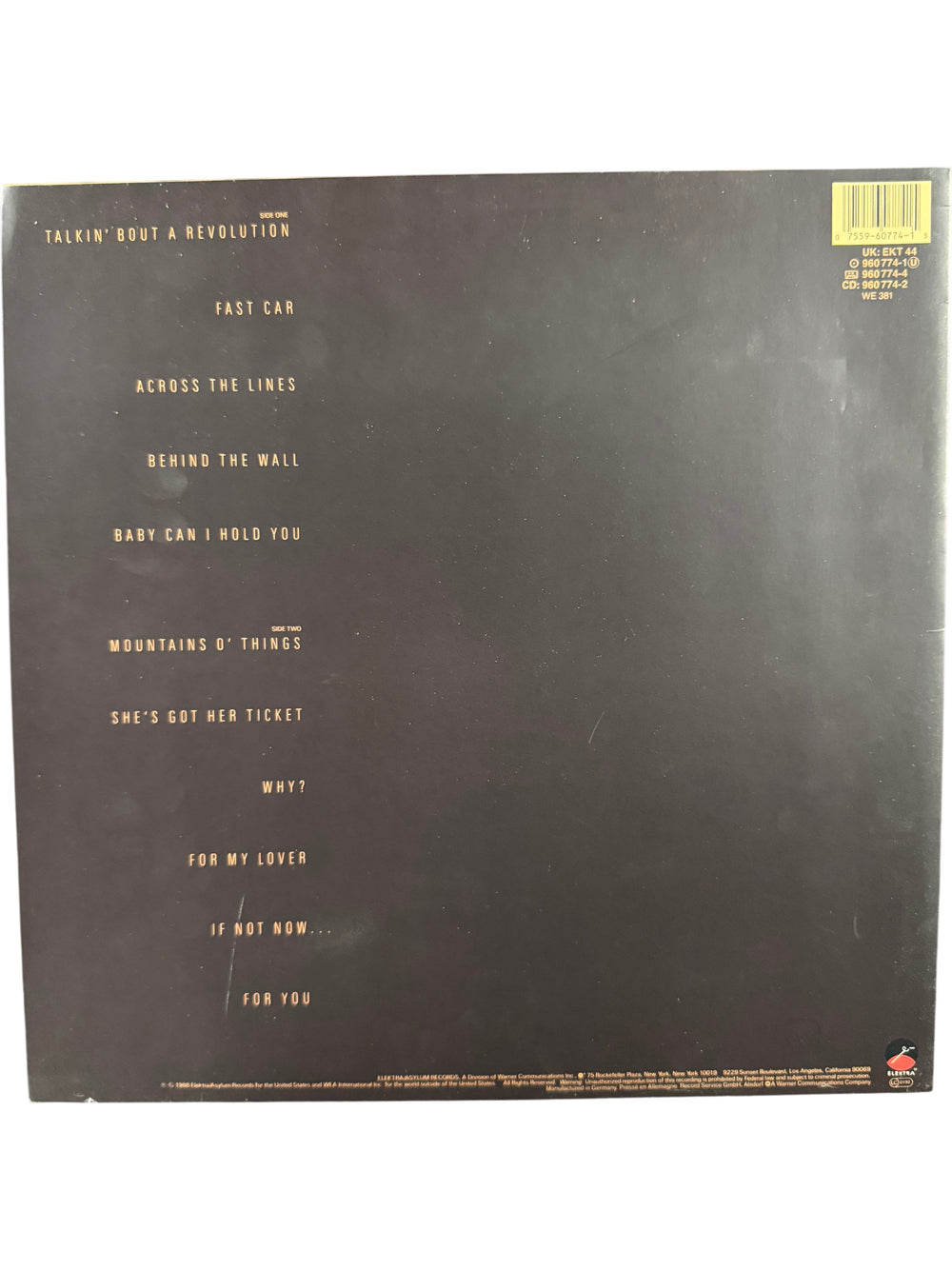 Tracy Chapman Self-Titled Vinyl Album - Think Vintage