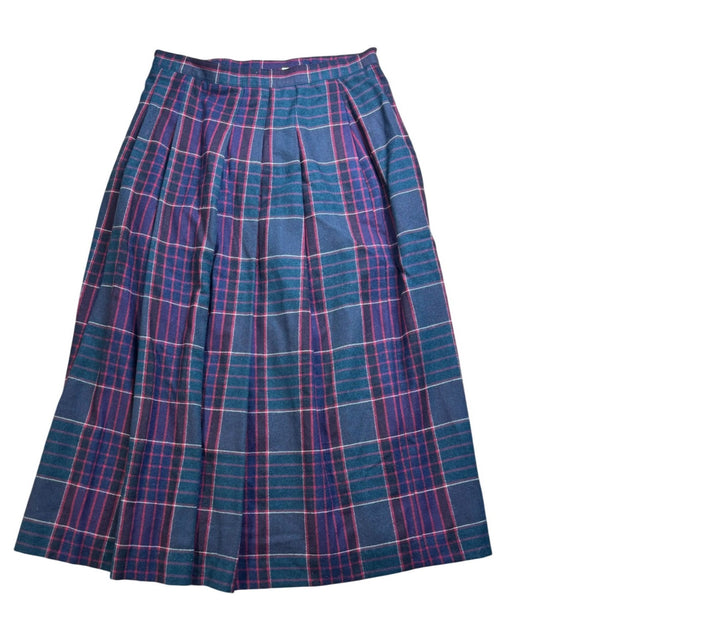 Plaid Pleated Skirt