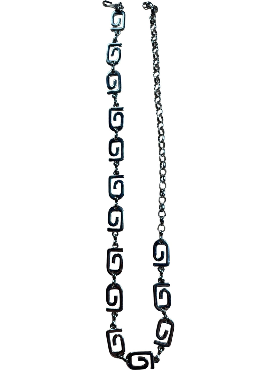 Silver Geometric Link Belt