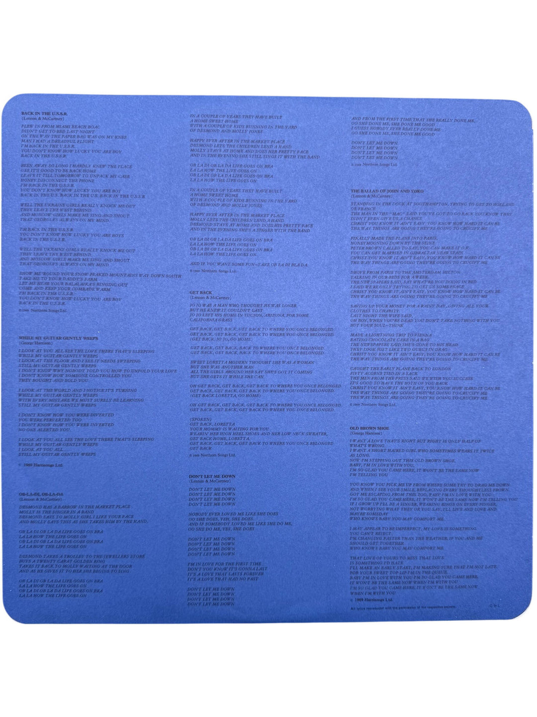 The Beatles 1967-1970 Blue Vinyl LP - Very Good