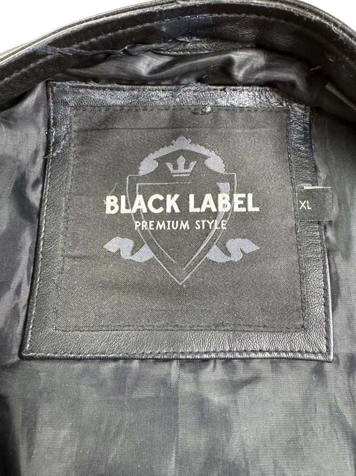 Leather Jacket Black Label Premium Style - L