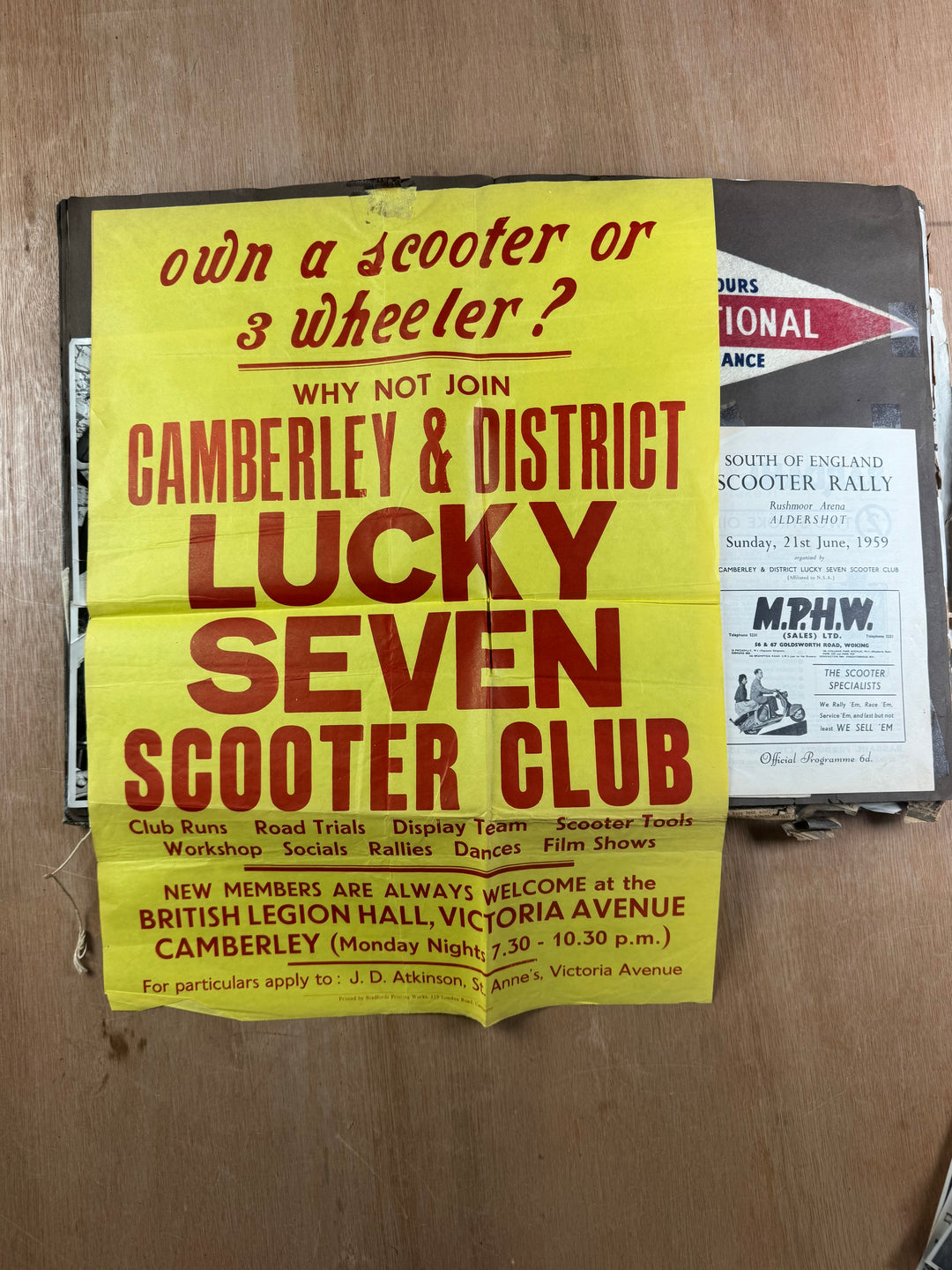 Vintage Scooter Archive Scrapbook – Original Photos, Newspaper Cuttings, Posters & Ephemera