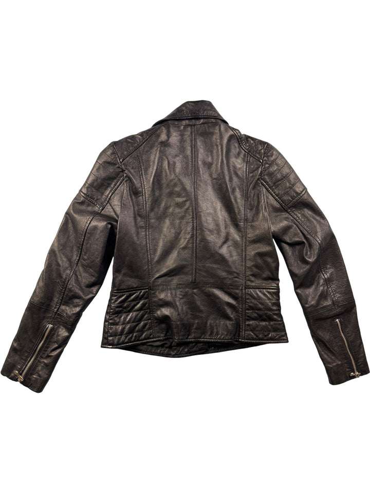 Barneys Originals Black Leather Jacket - M - Think Vintage