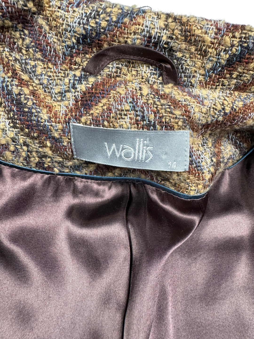 Wallis Chevron Pattern Overcoat - M