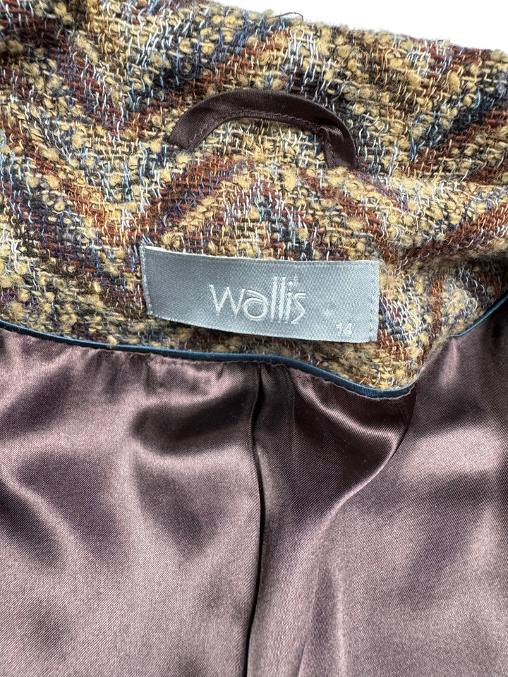 Wallis Chevron Pattern Overcoat - M