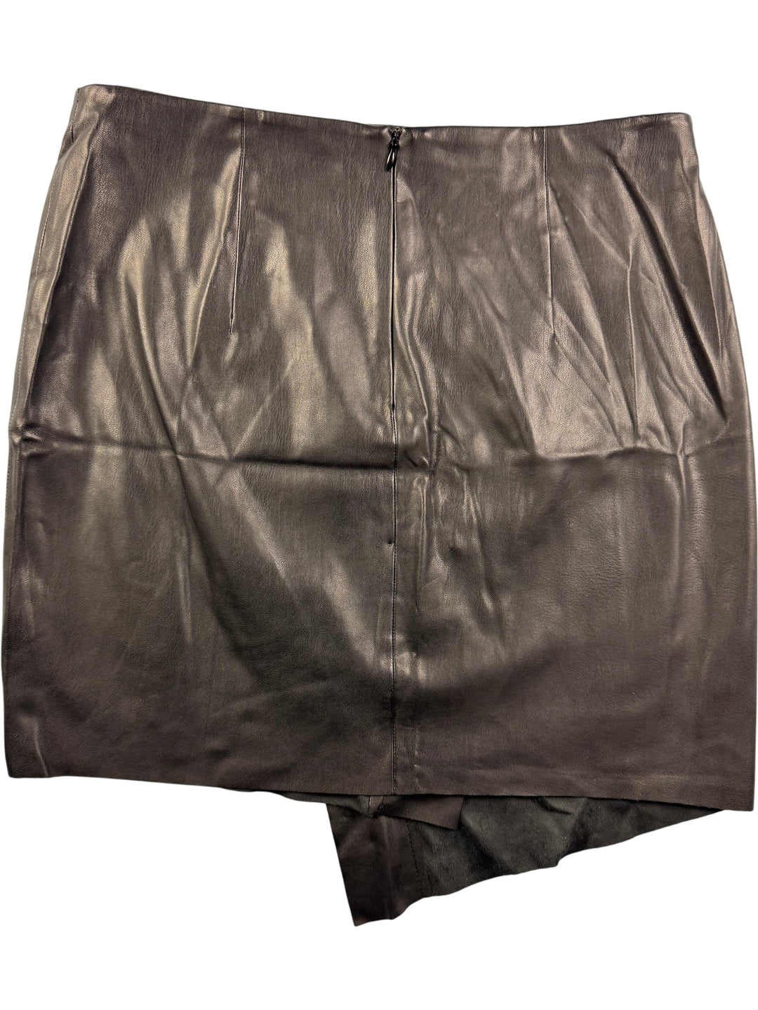 Zara Woman Faux Leather Skirt - L - Think Vintage