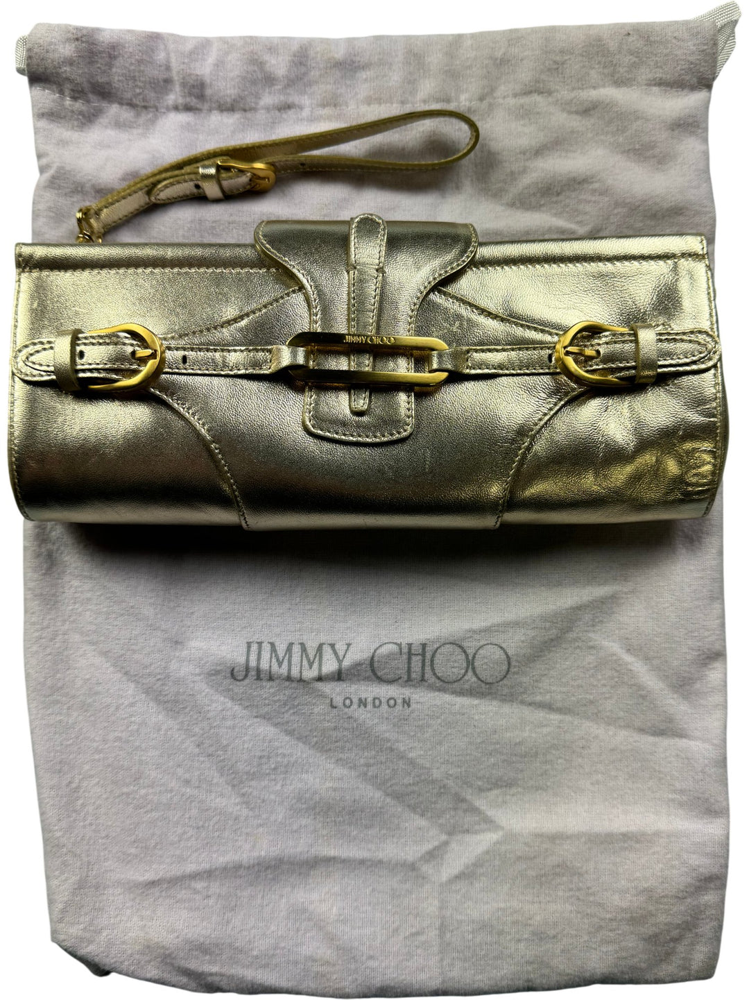 Jimmy Choo Metallic Clutch Bag