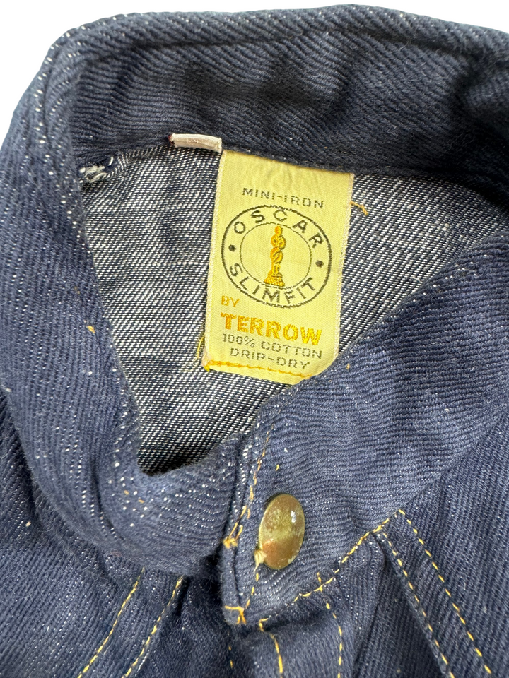 Oscar Slimfit Denim Western Shirt - Think Vintage
