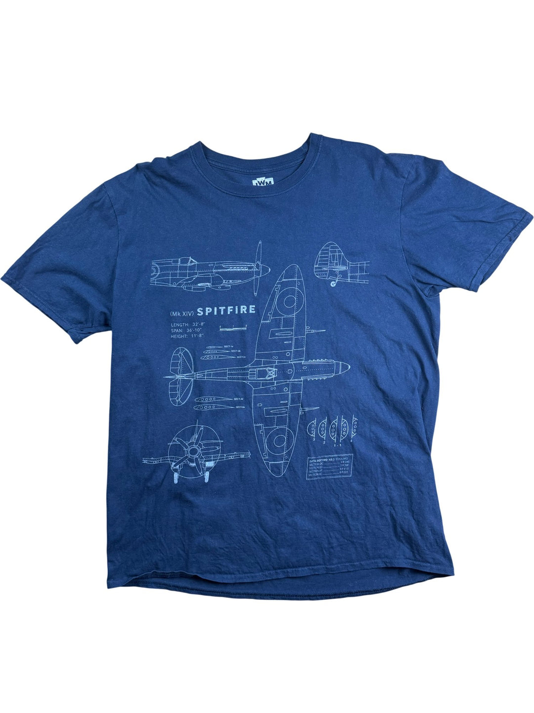 Spitfire Blueprint Graphic T-Shirt - M