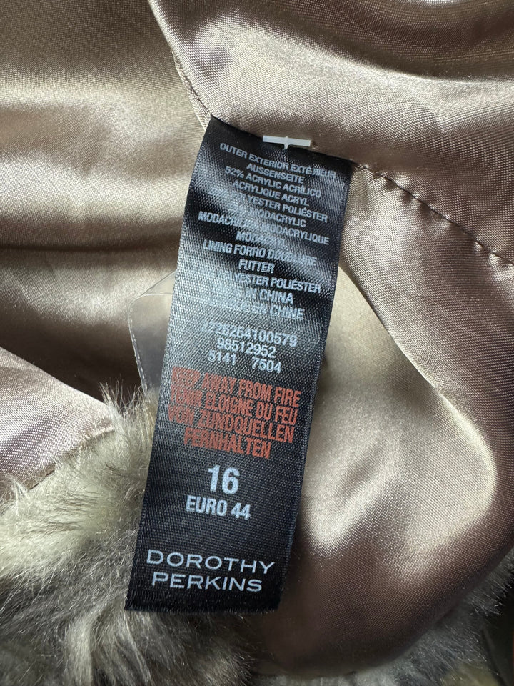 Dorothy Perkins Faux Fur Jacket - L
