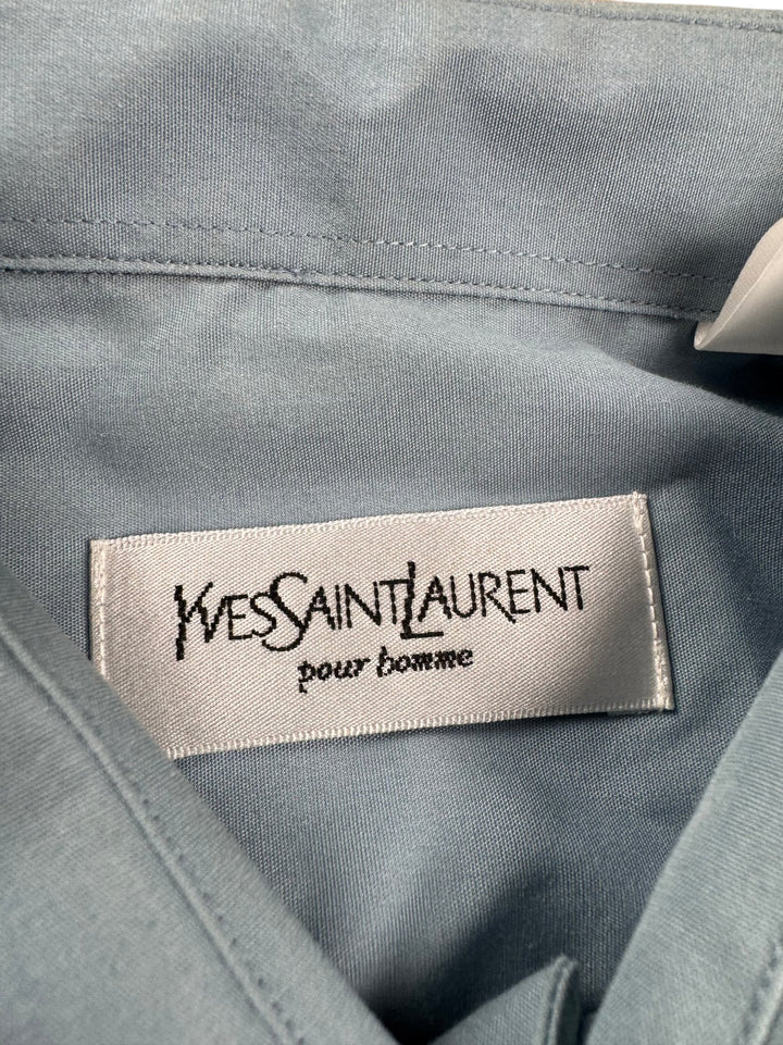 Yves Saint Laurent Blue Long Sleeve Shirt - M/L