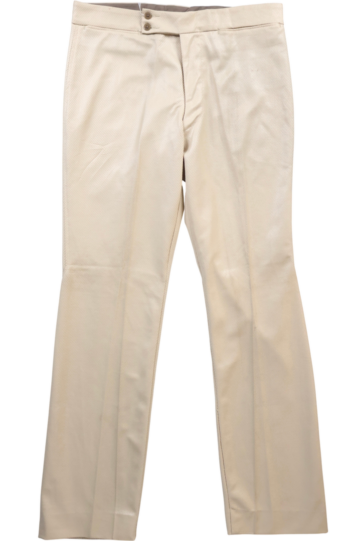 1970s Beige Straight Leg Trousers - W34 L33 - Think Vintage