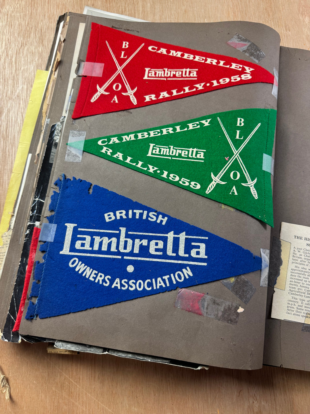 Vintage Scooter Archive Scrapbook – Original Photos, Newspaper Cuttings, Posters & Ephemera