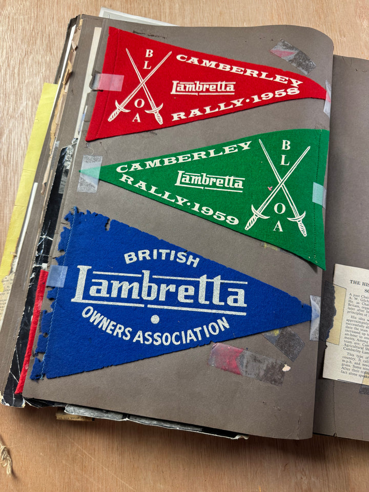 Vintage Scooter Archive Scrapbook – Original Photos, Newspaper Cuttings, Posters & Ephemera