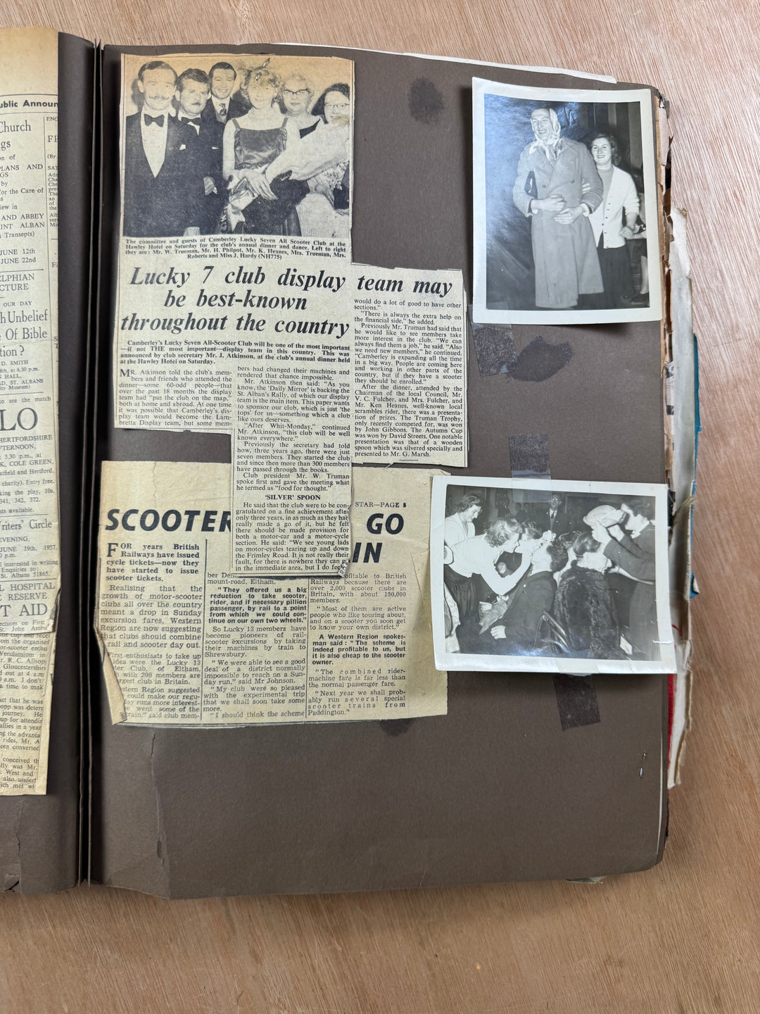 Vintage Scooter Archive Scrapbook – Original Photos, Newspaper Cuttings, Posters & Ephemera