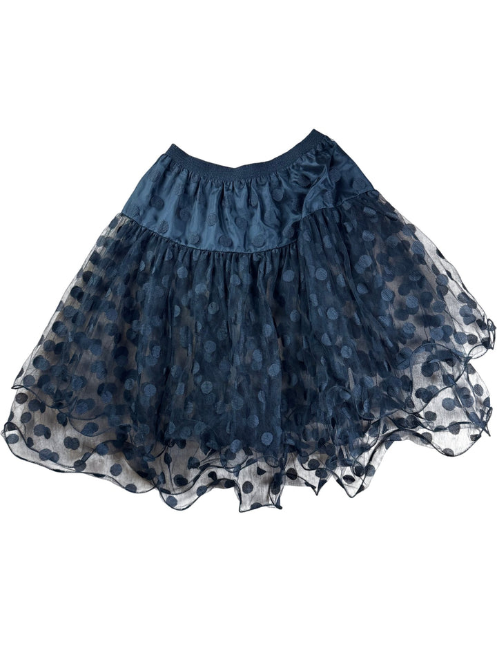 Liberty Black Polka Dot Overlay Skirt - W28-34