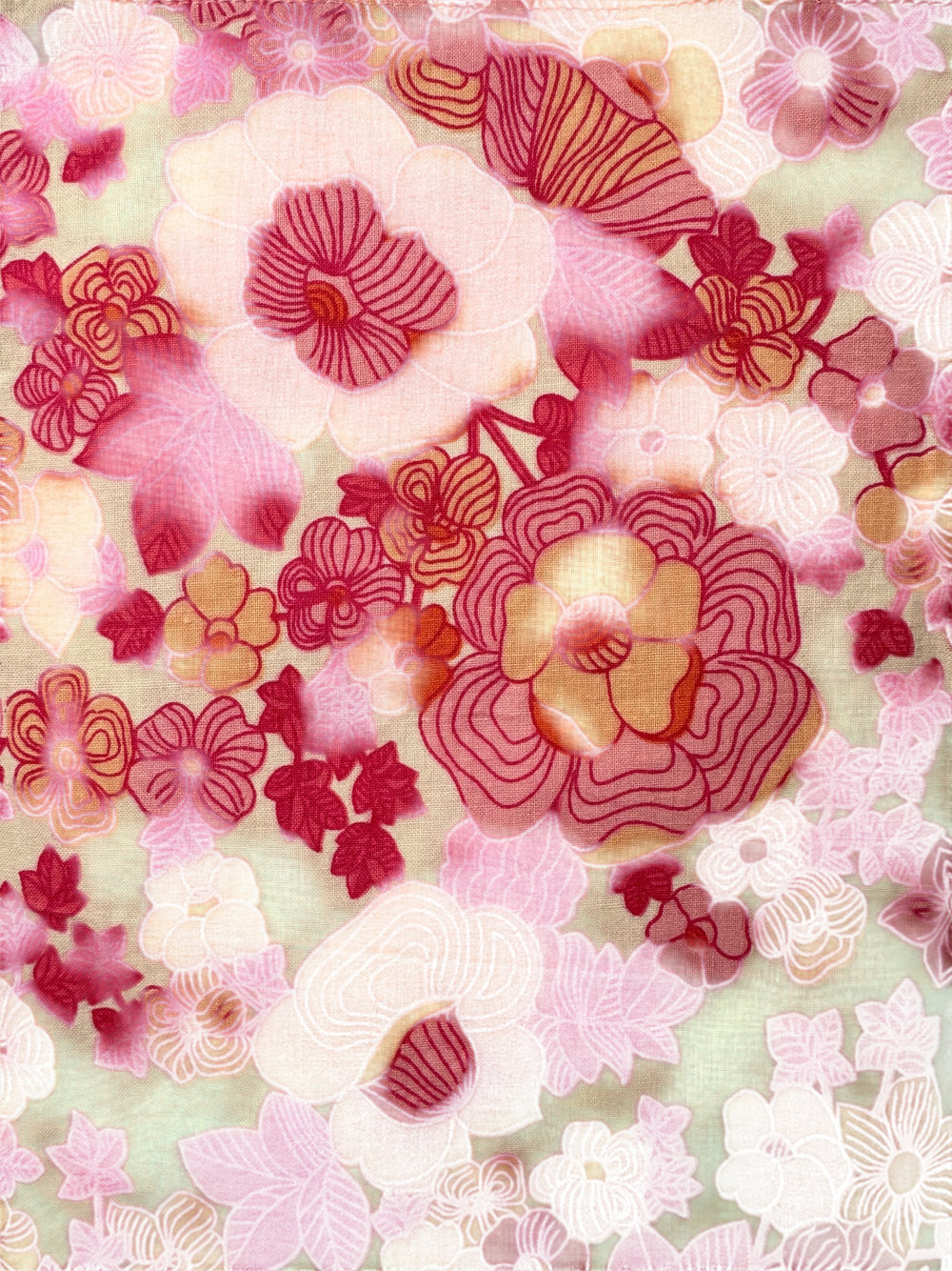 Floral Patterned Fabric - 2.5m - Think Vintage