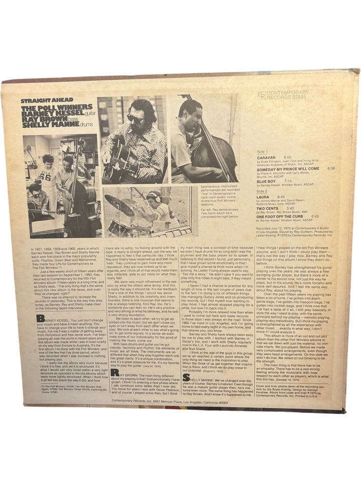 Straight Ahead The Poll Winners Vinyl Record - Good