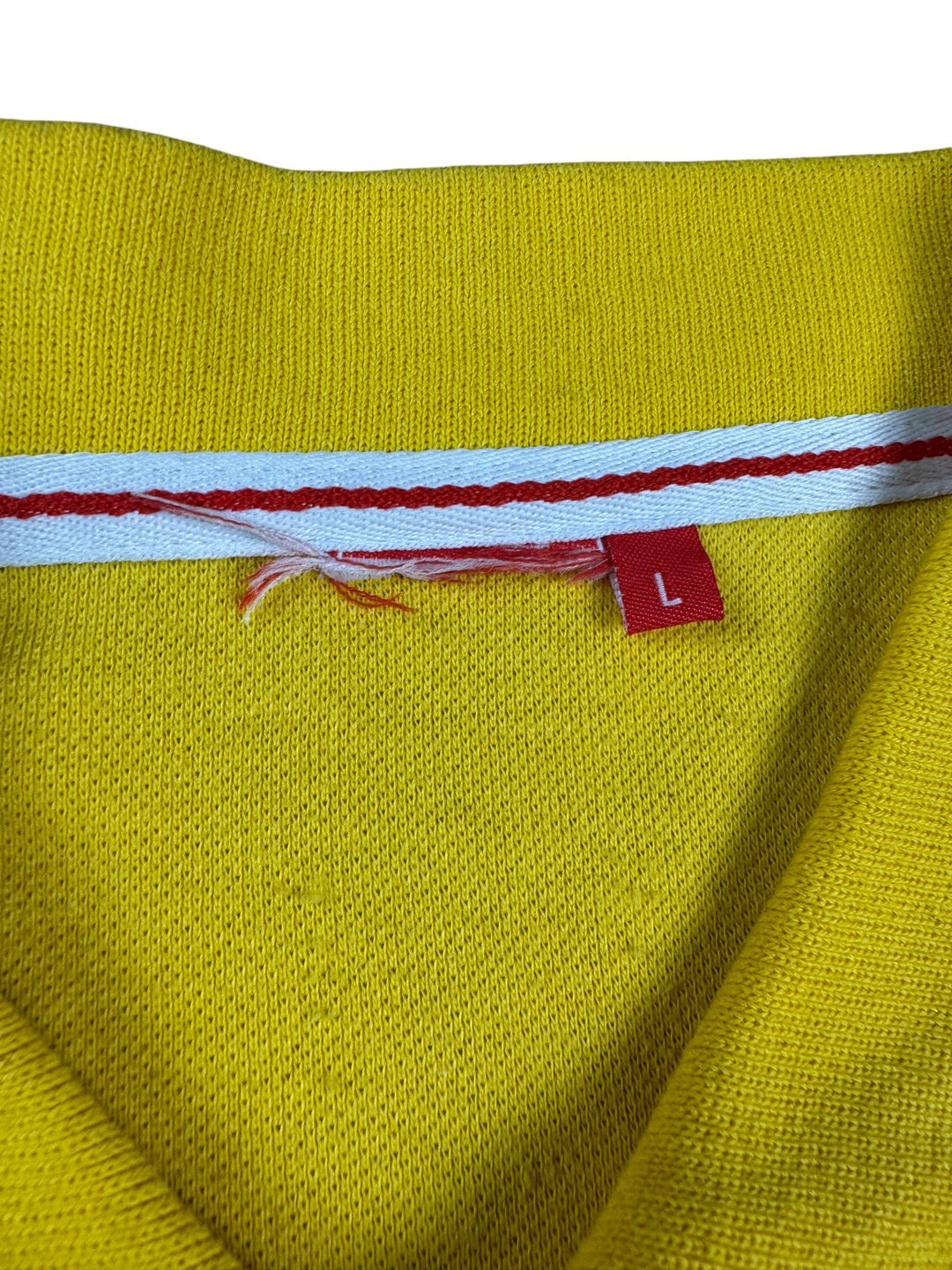 Yellow Polo Shirt With Red Logo - XL