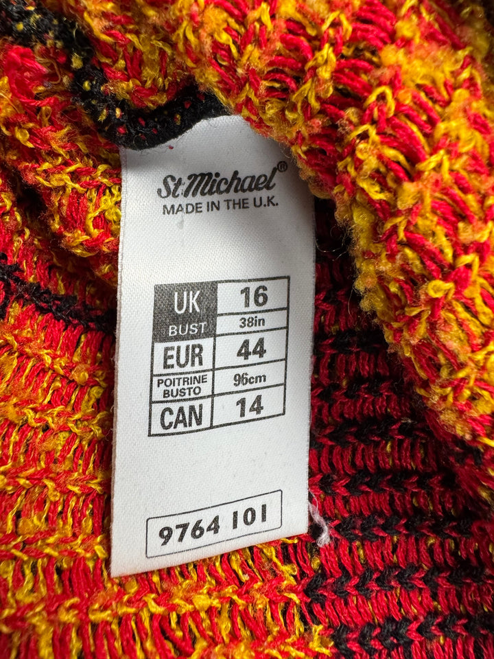 Yellow Tartan Knit Sweater - Think Vintage